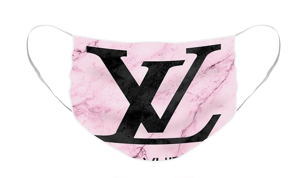 Louis Vuitton Pink Marble 2 Face Mask for Sale by Del Art