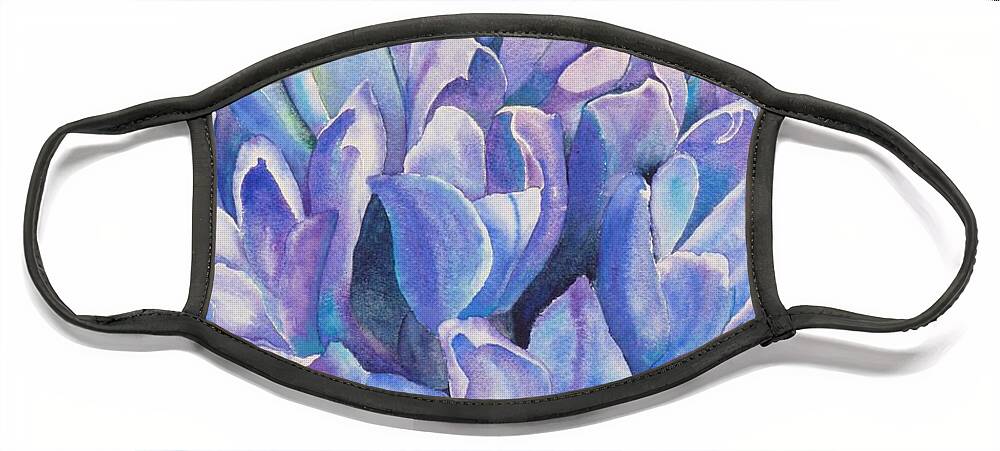 Flower Face Mask featuring the painting Lovely Lupine by Ruth Kamenev