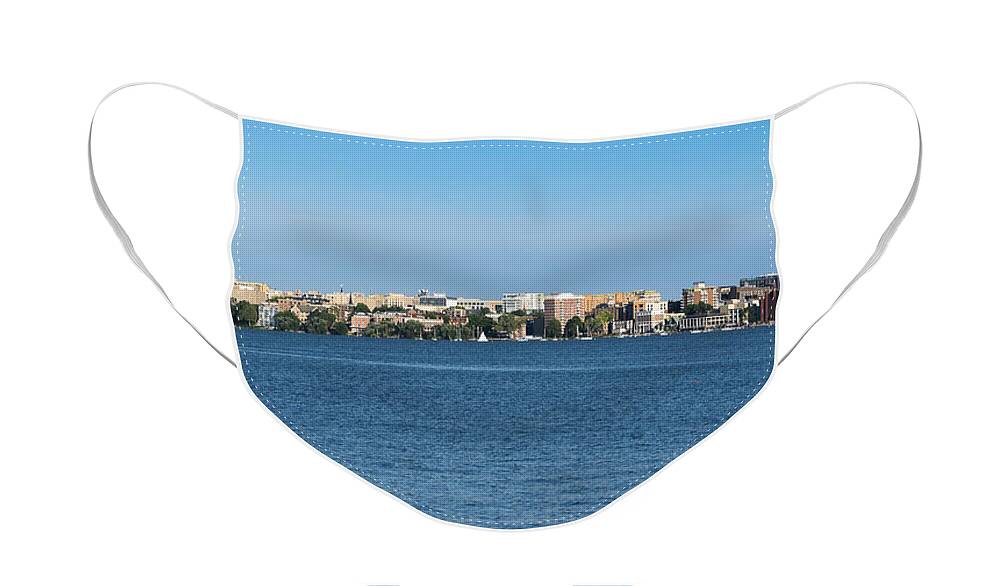 Lake Mendota Face Mask featuring the photograph Madison Skyline from Picnic Point by Steven Ralser