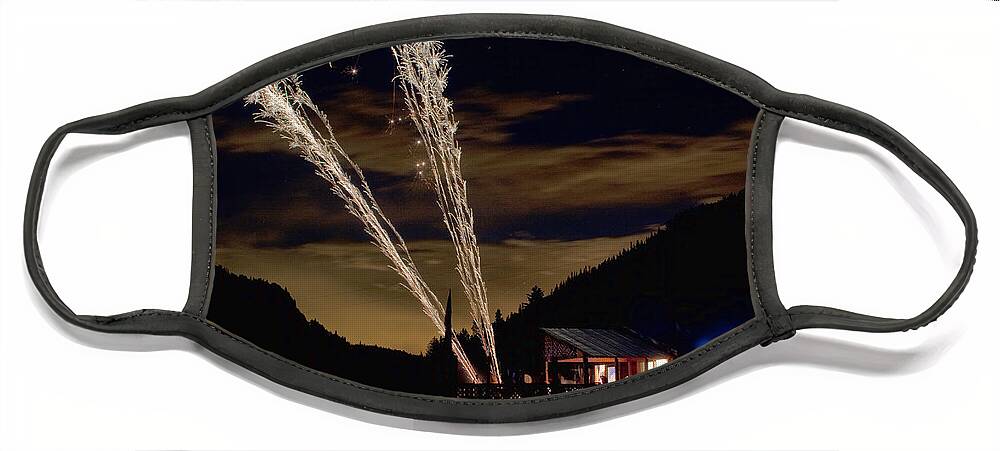 Fireworks Face Mask featuring the photograph Magic Mountain by James BO Insogna