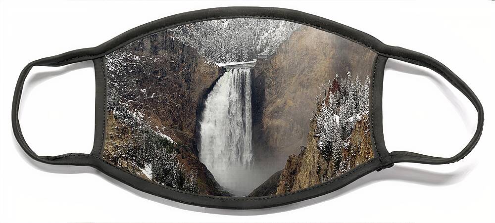 Lower Falls Face Mask featuring the photograph Magical Morning by Ronnie And Frances Howard