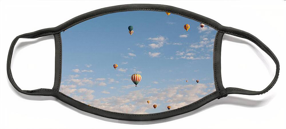 Hot Air Balloons Face Mask featuring the photograph Many Balloons by Charles McCleanon