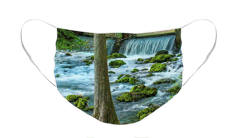 Peggy Franz Photography Face Mask featuring the photograph Maramec Springs by Peggy Franz
