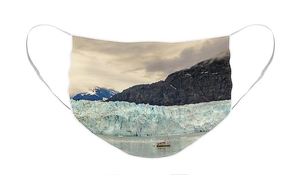 Park Face Mask featuring the photograph Margerie Glacier by Ed Clark
