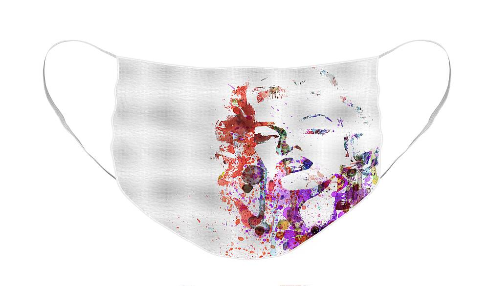 Marilyn Monroe Face Mask featuring the painting Marilyn Monroe by Naxart Studio
