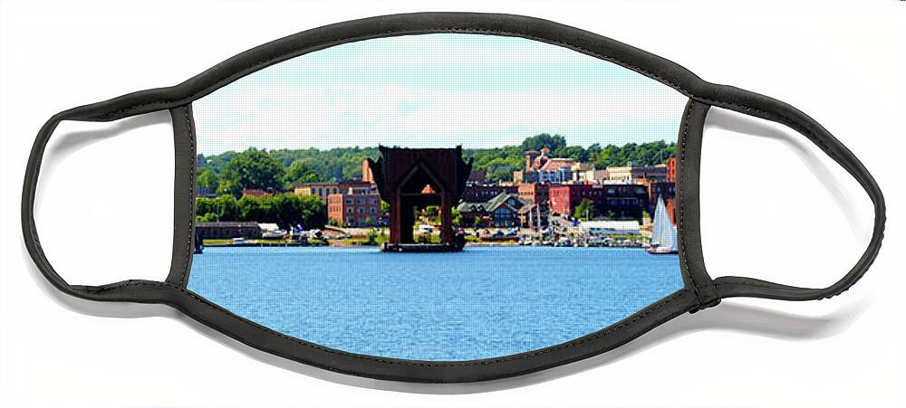 Lake Superior Face Mask featuring the photograph Marquette Michigan Harbor One by Phil Perkins
