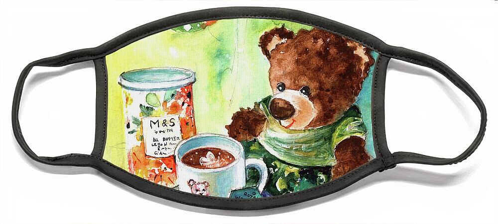 Truffle Mcfurry Face Mask featuring the painting Matilda And The Lemon Curd Shortbread by Miki De Goodaboom