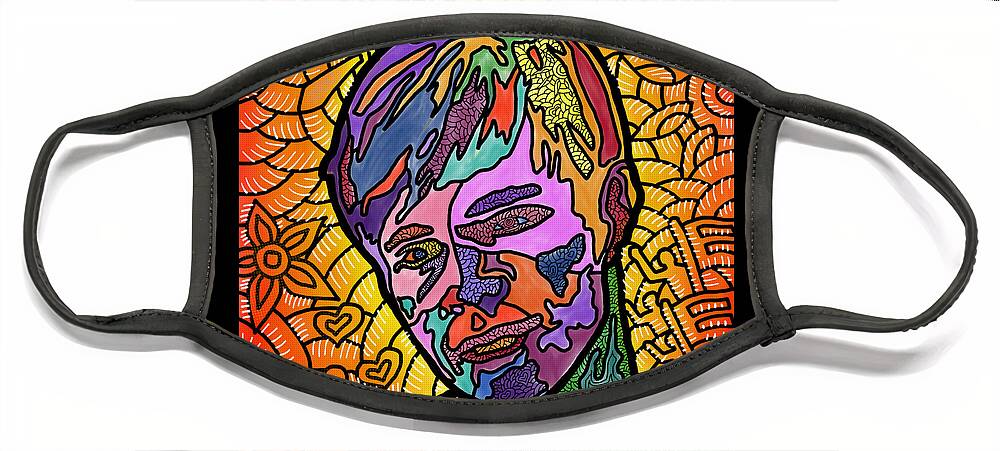 Matthew Shepard Face Mask featuring the digital art Matthew Shepard A Friend by Marconi Calindas