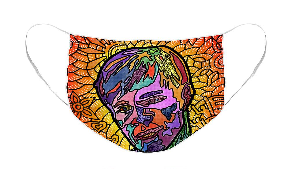 Matthew Shepard Face Mask featuring the digital art Matthew Shepard A Friend by Marconi Calindas