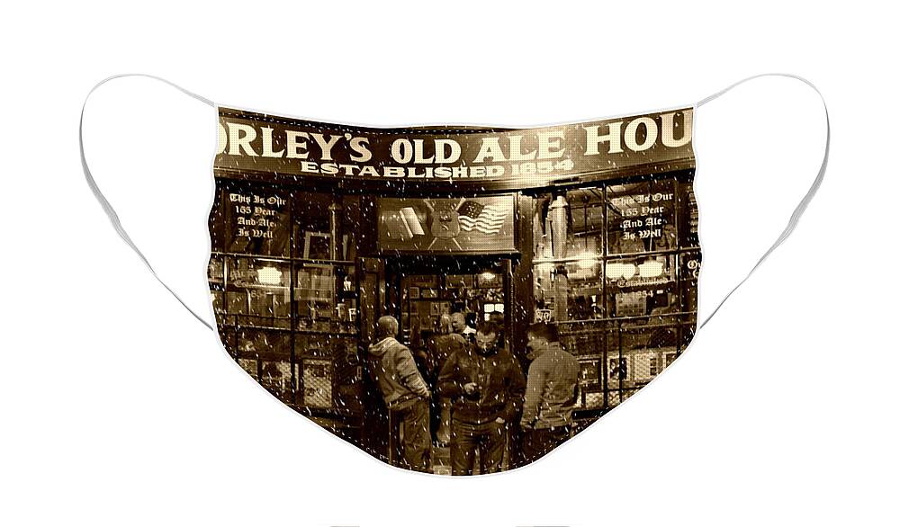 Mcsorley's Old Ale House Face Mask featuring the photograph McSorley's Old Ale House by Randy Aveille