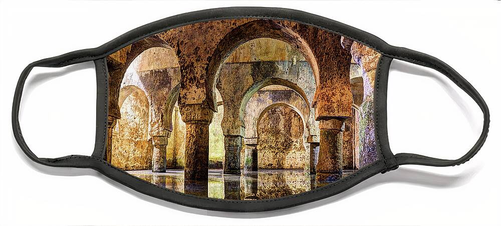 Cistern Face Mask featuring the photograph Medieval Cistern in Caceres 01 by Weston Westmoreland