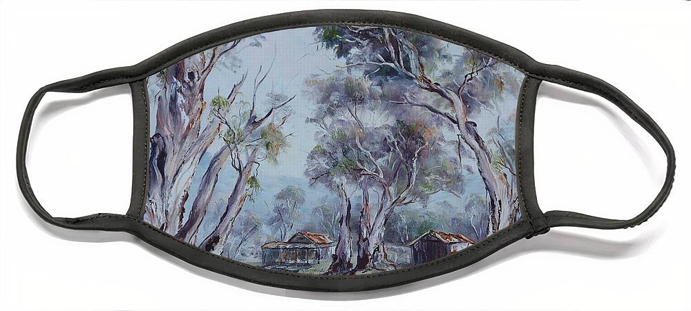 Melrose Face Mask featuring the painting Melrose, South Australia by Ryn Shell