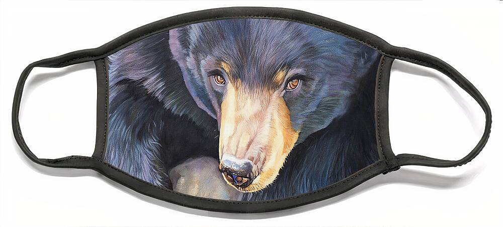 Bear Face Mask featuring the painting Memories of Green by J W Baker