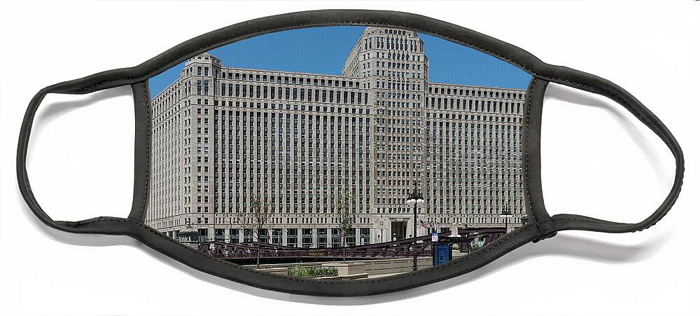Art Face Mask featuring the photograph Merchandise Mart by David Levin