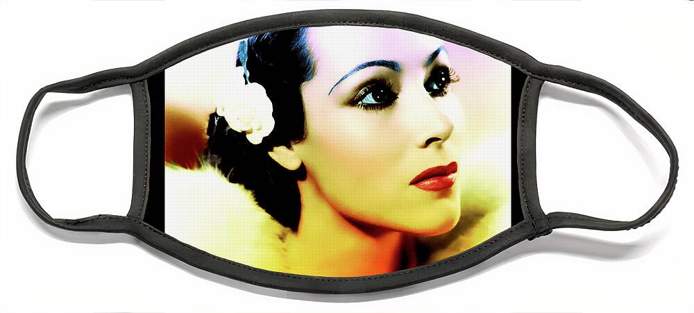 Actress Face Mask featuring the photograph Mexicanas - Dolores del Rio by Marisol VB