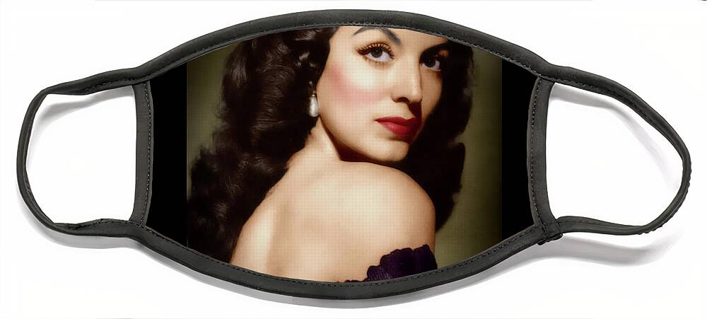 Actress Face Mask featuring the photograph Mexicanas - Maria Felix by Marisol VB
