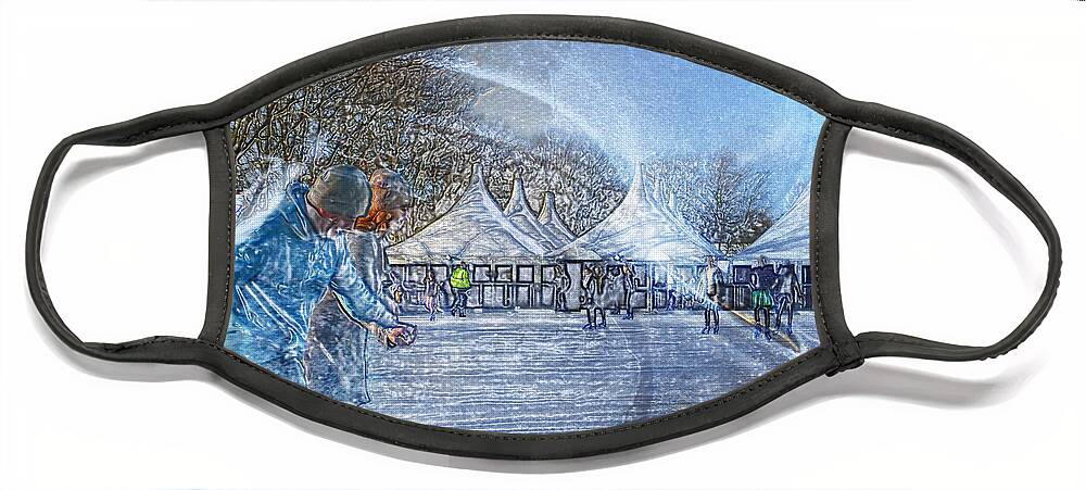 Winter Face Mask featuring the photograph Midwinter blues by LemonArt Photography