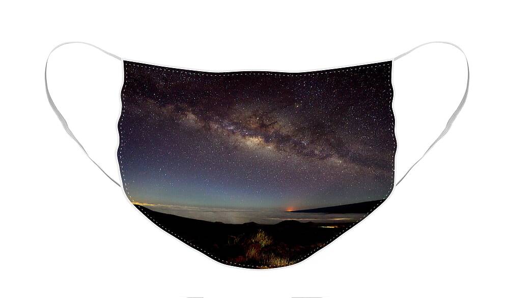 Mauna Kea Face Mask featuring the photograph Milky Way from Mauna Kea by Christopher Johnson