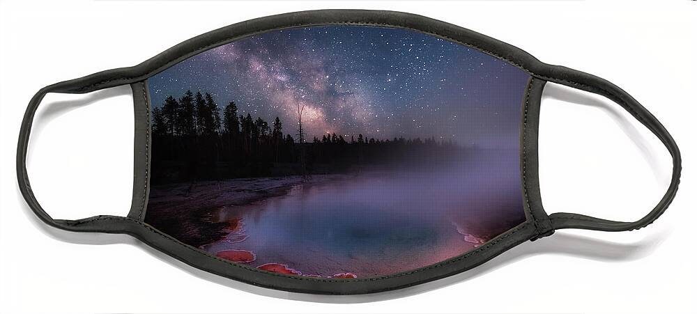 Milkyway Face Mask featuring the photograph Milky Way in Yellowstone by Michael Ash