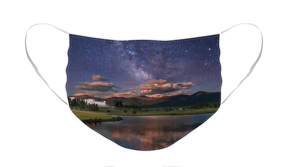 Milky Face Mask featuring the photograph Milky Way over the Omni Mount Washington by White Mountain Images