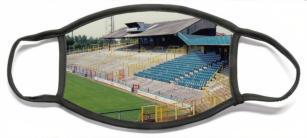  Face Mask featuring the photograph Millwall - The Den - North Terrace The Halfway 2 - Leitch - July 1992 by Legendary Football Grounds