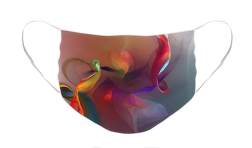 Fine Art Face Mask featuring the digital art Mixed Emotions by David Lane