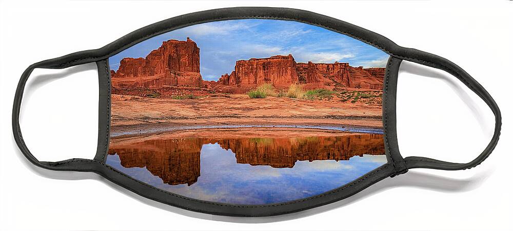 Amaizing Face Mask featuring the photograph Moab Reflections by Edgars Erglis