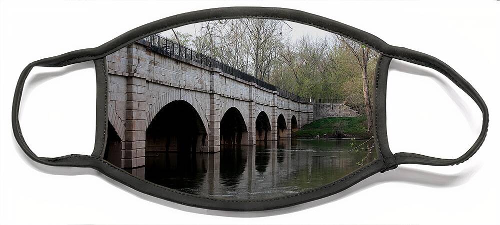 Monocacy Face Mask featuring the photograph Monocacy Aqueduct - 1829 American Engineering Marvel by Ronald Reid