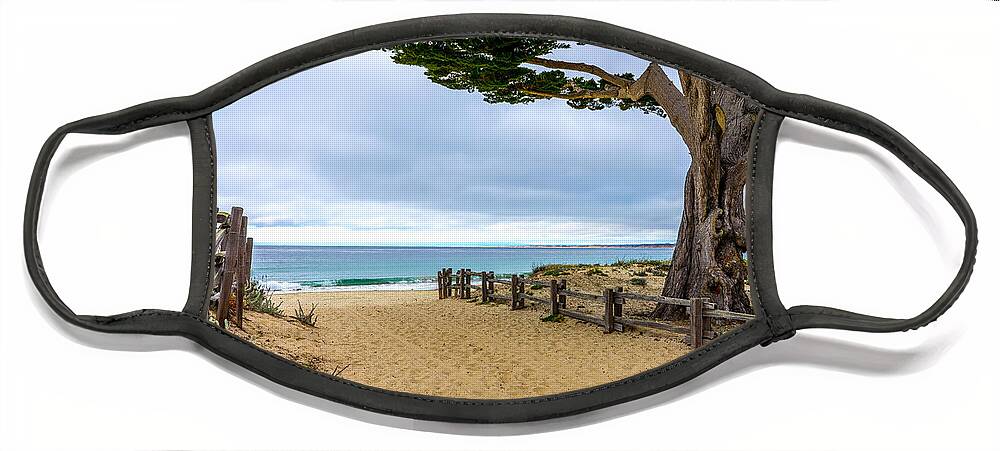 Seascape Face Mask featuring the photograph Monterey Day by Derek Dean