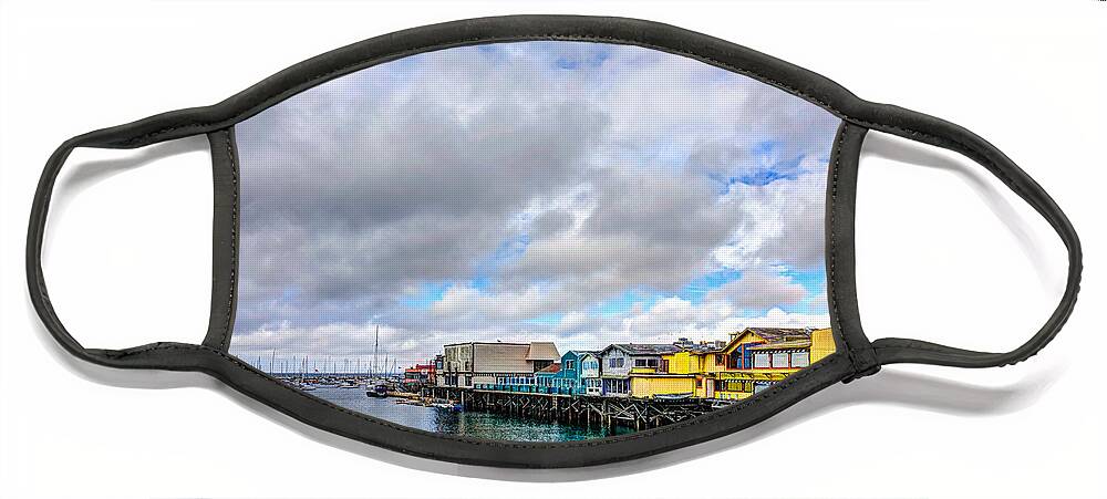 Monterey Face Mask featuring the photograph Monterey Wharf by Derek Dean