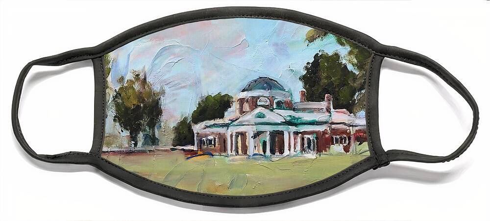 President Face Mask featuring the painting Monticello Charlottesville Virginia by Donna Tuten