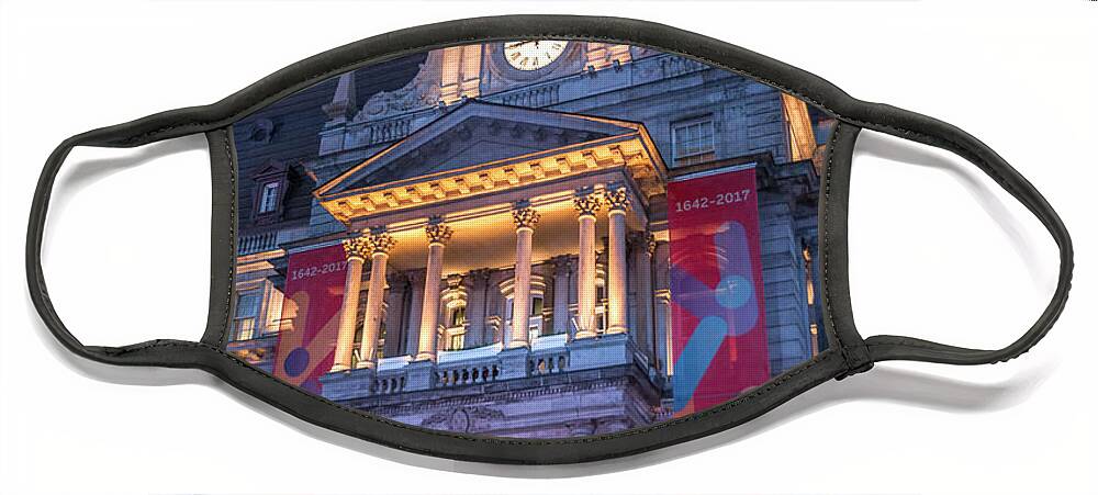 City Face Mask featuring the photograph Montreal City Hall by Ginger Stein
