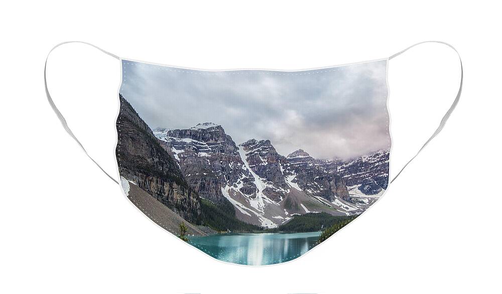 Art Face Mask featuring the photograph Moraine in the Summer by Jon Glaser