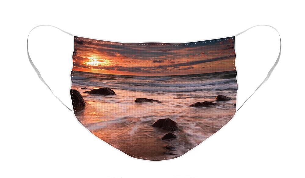 Seascape Face Mask featuring the photograph Morning's Song by Kim Carpentier