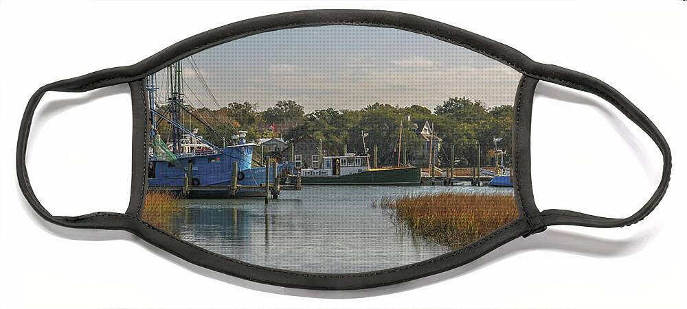 Shem Creek Face Mask featuring the photograph Mount Pleasant Sea Treasure by Dale Powell