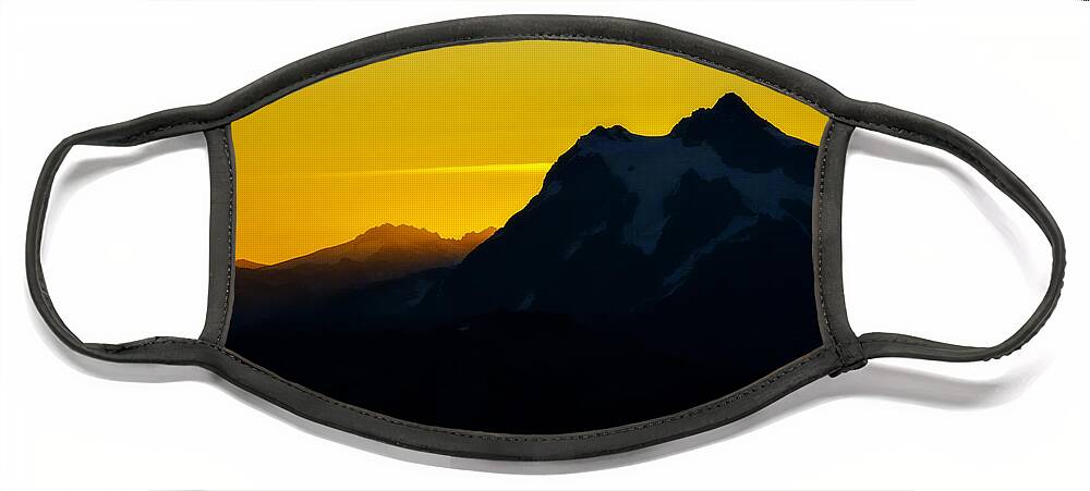 Hike Face Mask featuring the photograph Mount Shuksan Sunrise by Pelo Blanco Photo