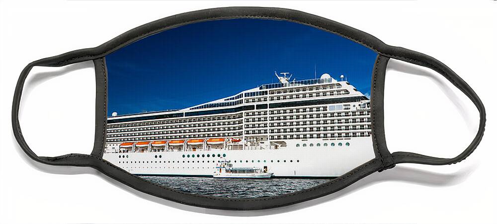 Ship Face Mask featuring the photograph MSC Poesia by Christopher Holmes