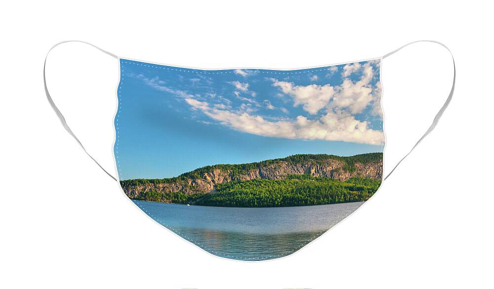 Maine Face Mask featuring the photograph Mt Kineo 1504 by Guy Whiteley