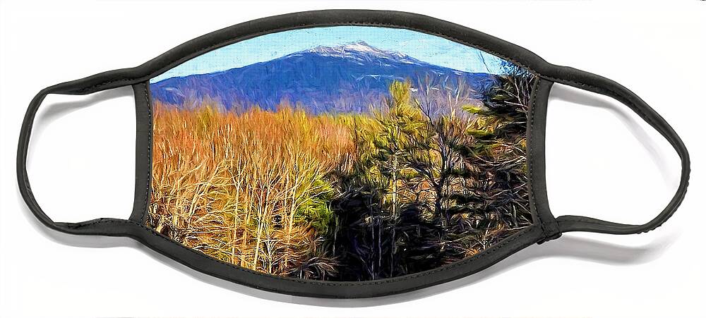 Mt. Monadnock Face Mask featuring the photograph Mt. Monadnock Paintography by Mitchell R Grosky