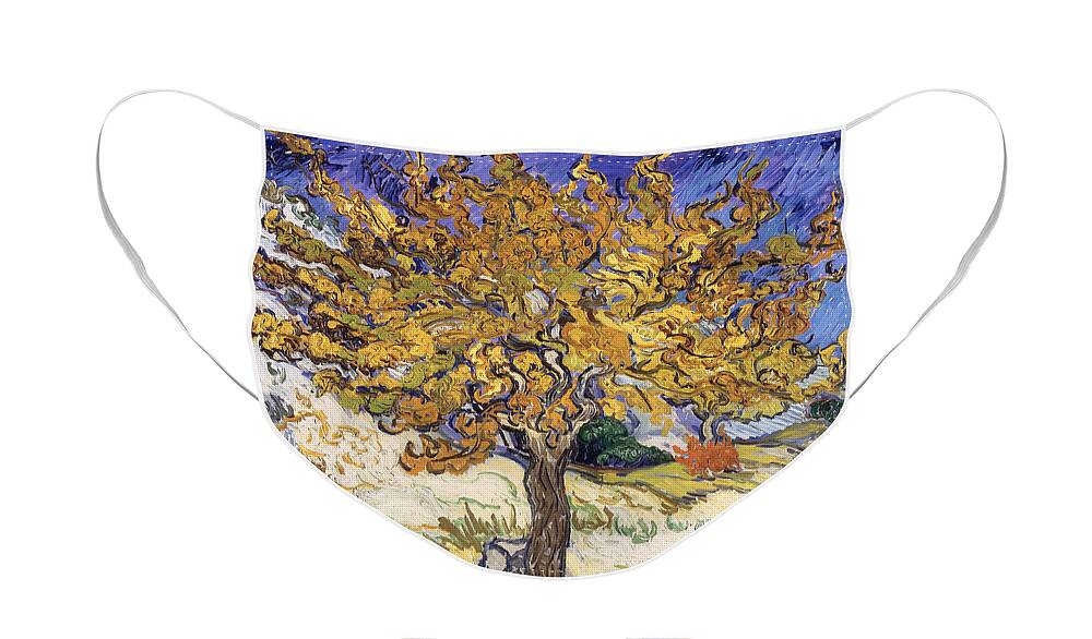 Mulberry Face Mask featuring the painting Mulberry Tree by Vincent Van Gogh