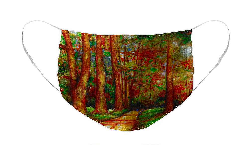 Landscape Face Mask featuring the painting My Land by Emery Franklin