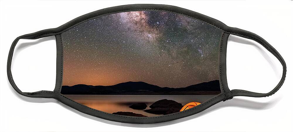 Milky Way Face Mask featuring the photograph My Million Star Hotel by Darren White