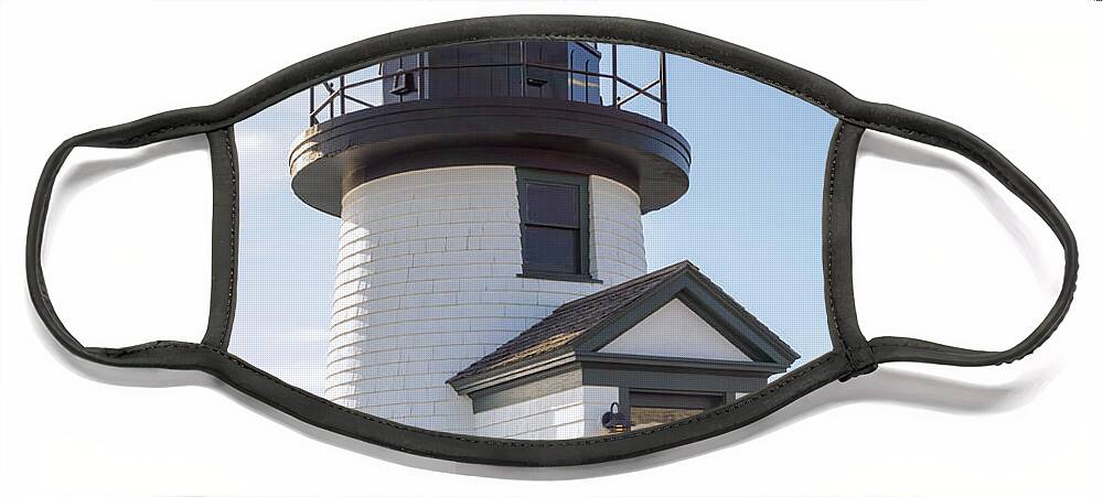 Lighthouse Face Mask featuring the photograph Mystic Seaport Lighthouse 2 by Marianne Campolongo