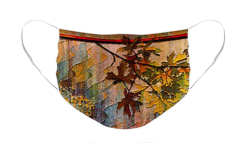Nature Tapestry 1997 Face Mask featuring the photograph Nature Tapestry 1997 by Padre Art