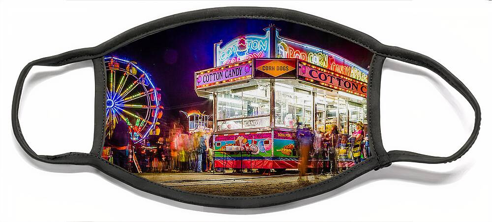 Fair Face Mask featuring the photograph Neon Fun by Bryan Moore