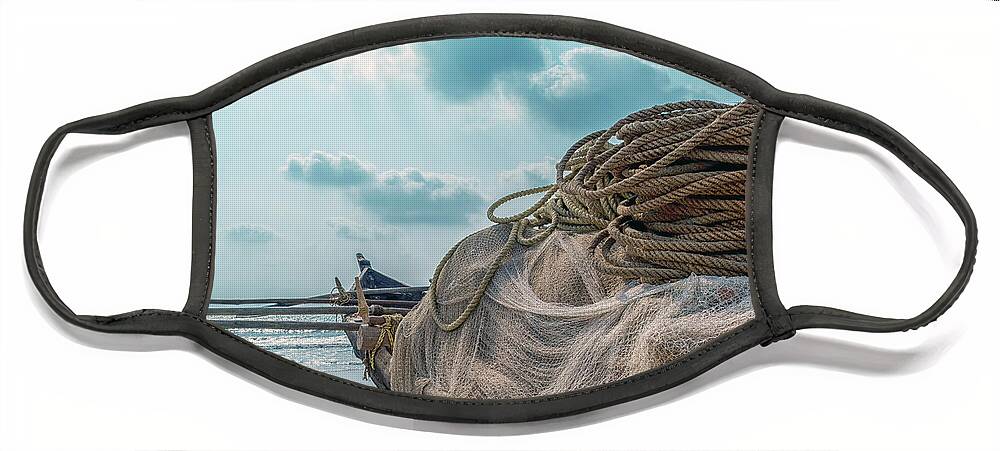 Tropical Face Mask featuring the photograph Nets Are Ready by Stelios Kleanthous