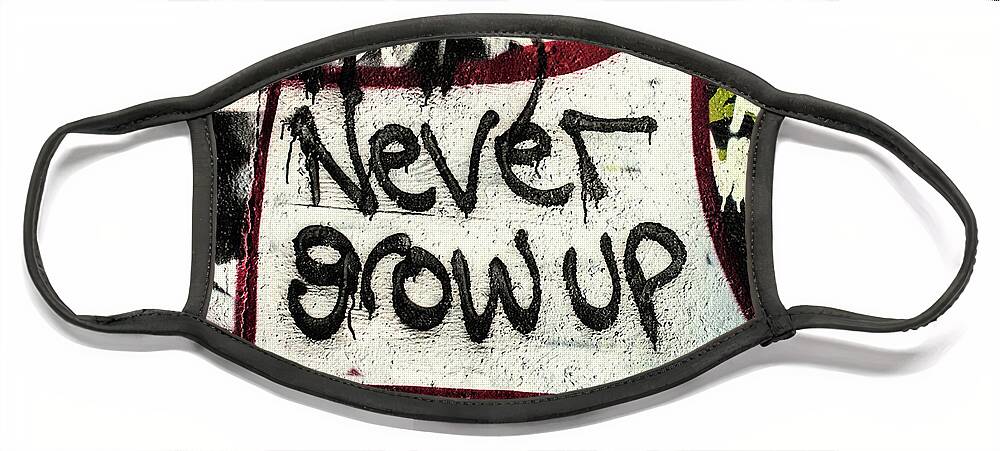 Never Grow Up Face Mask featuring the photograph Never Grow Up by Terry Rowe