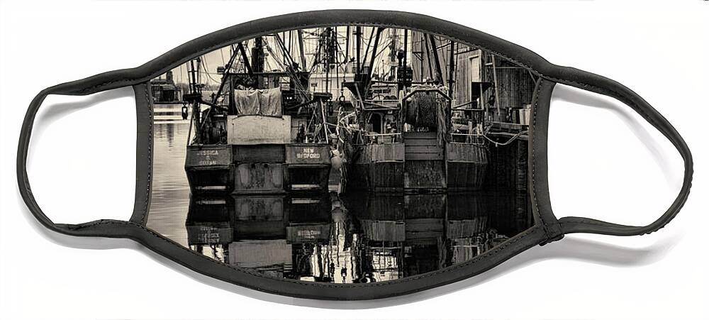 Bedford Face Mask featuring the photograph New Bedford Waterfront No. 1 by David Gordon