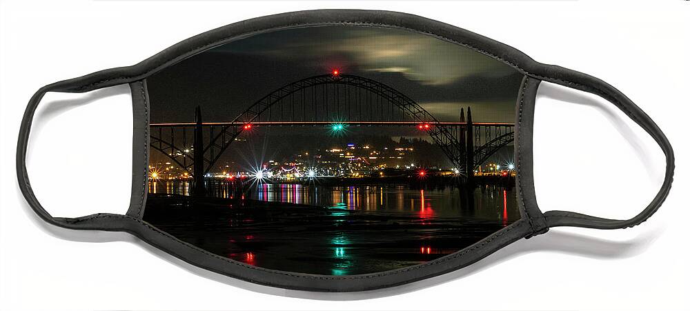 Newport Face Mask featuring the photograph Newport Night by Catherine Avilez