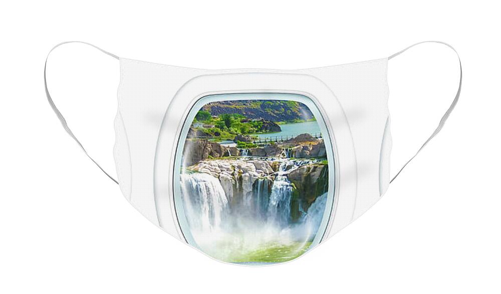 Waterfalls Face Mask featuring the photograph Niagara Falls Porthole windows by Benny Marty